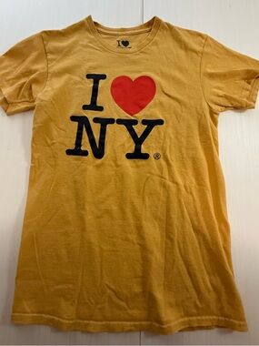I Heart NY Graphic Tee - Mustard Yellow